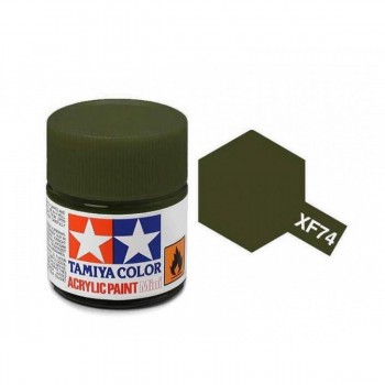 TAMIYA XF-74 OLIVE DRAB - ACRYLIC PAINT MINI (FLAT) 10ML